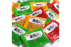 Wei Long Latiao, QinZuiShao 卫龙 亲嘴烧 Chinese Special Snack Food: Wei Long Series Spicy Gluten 300g (60packs)