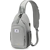 SKYSPER Sling Bag RFID Crossbody Sling Backpack Cross Body Shoulder Bag Travel Hiking Daypack for Women Men(Sagegreen)