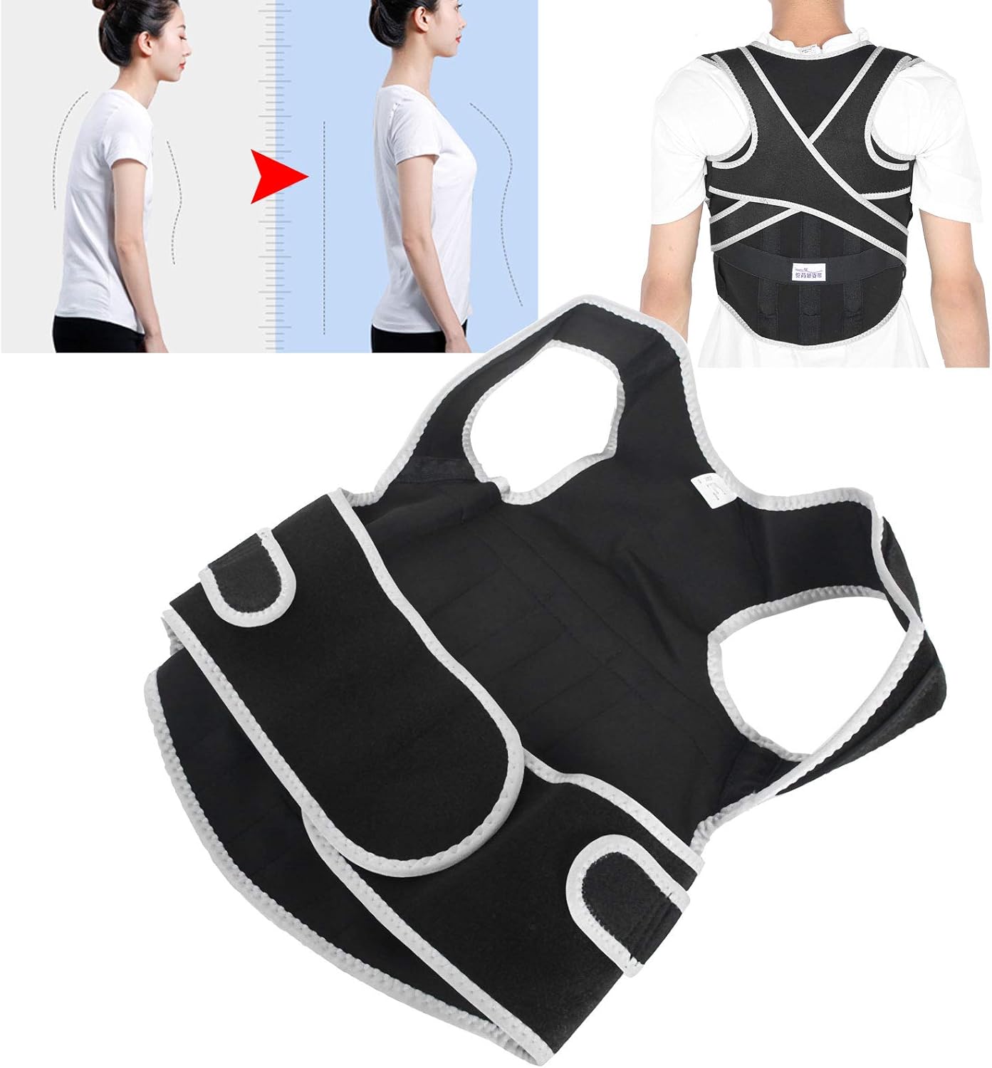 Posture Corrector, High‑Strength Back Support Belt, for Waist Protection Correct Bad Posture Home Rest Daily Work(M): Sports & Outdoors