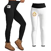 YUDSUD Thick Fleece Lined Leggings for Women High Waisted Winter Warm Thermal Yoga Pant Tummy Control Soft Workout Lounge
