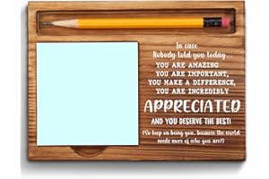 VIZUZI Appreciation Sticky Note Holder, Inspirational Thank You Appreciation Quote Gifts for Leader Boss Women Mentor Coach Manager Employee Coworker Self-Stick Note Pad Holders ZSS20