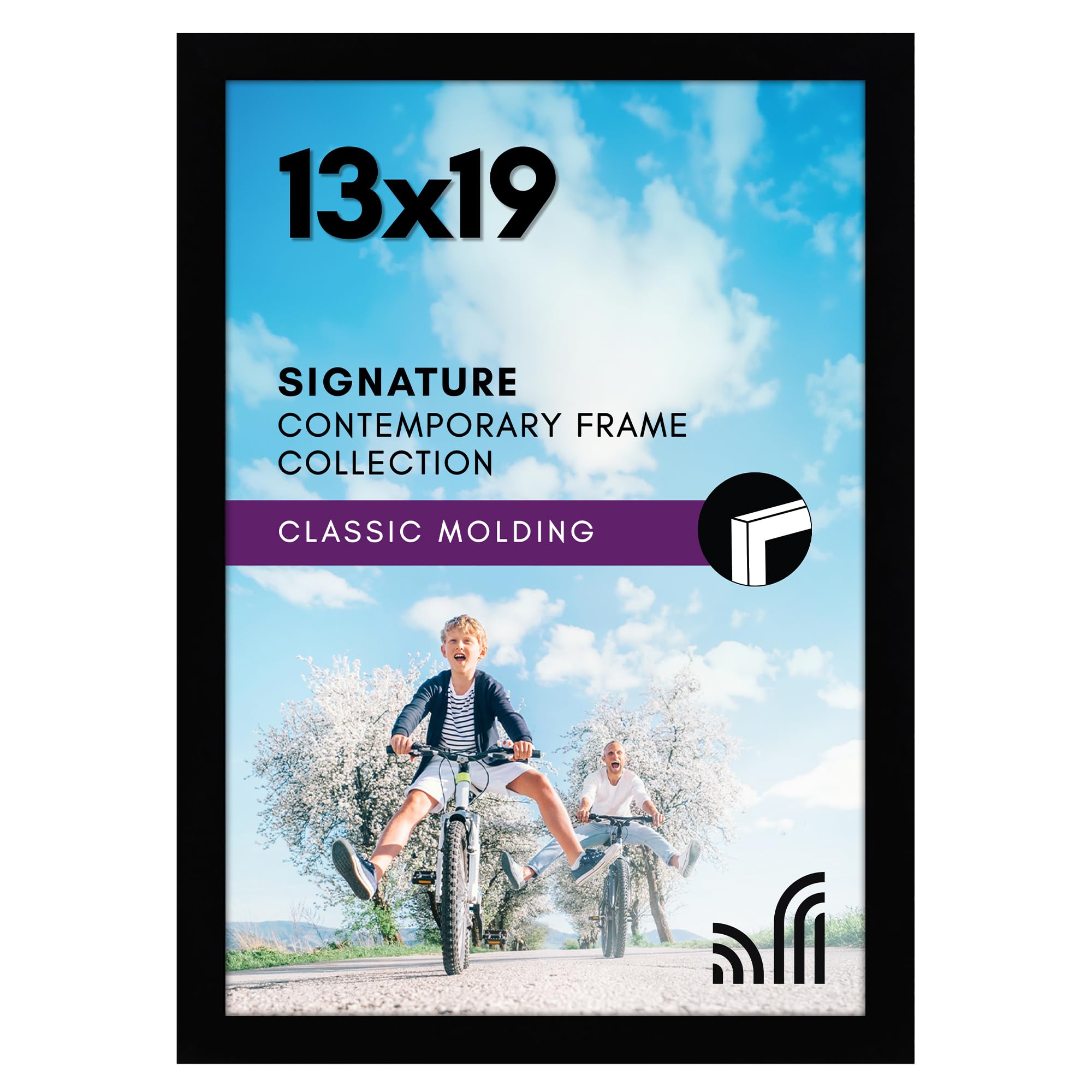 Photo 1 of **MISSING GLASS**

Americanflat 13x19 Picture Frame with Shatter-Resistant Glass - Signature Collection - Gallery-Style Frames Made of Engineered Wood - Photo Frame for Wall Display - Black
