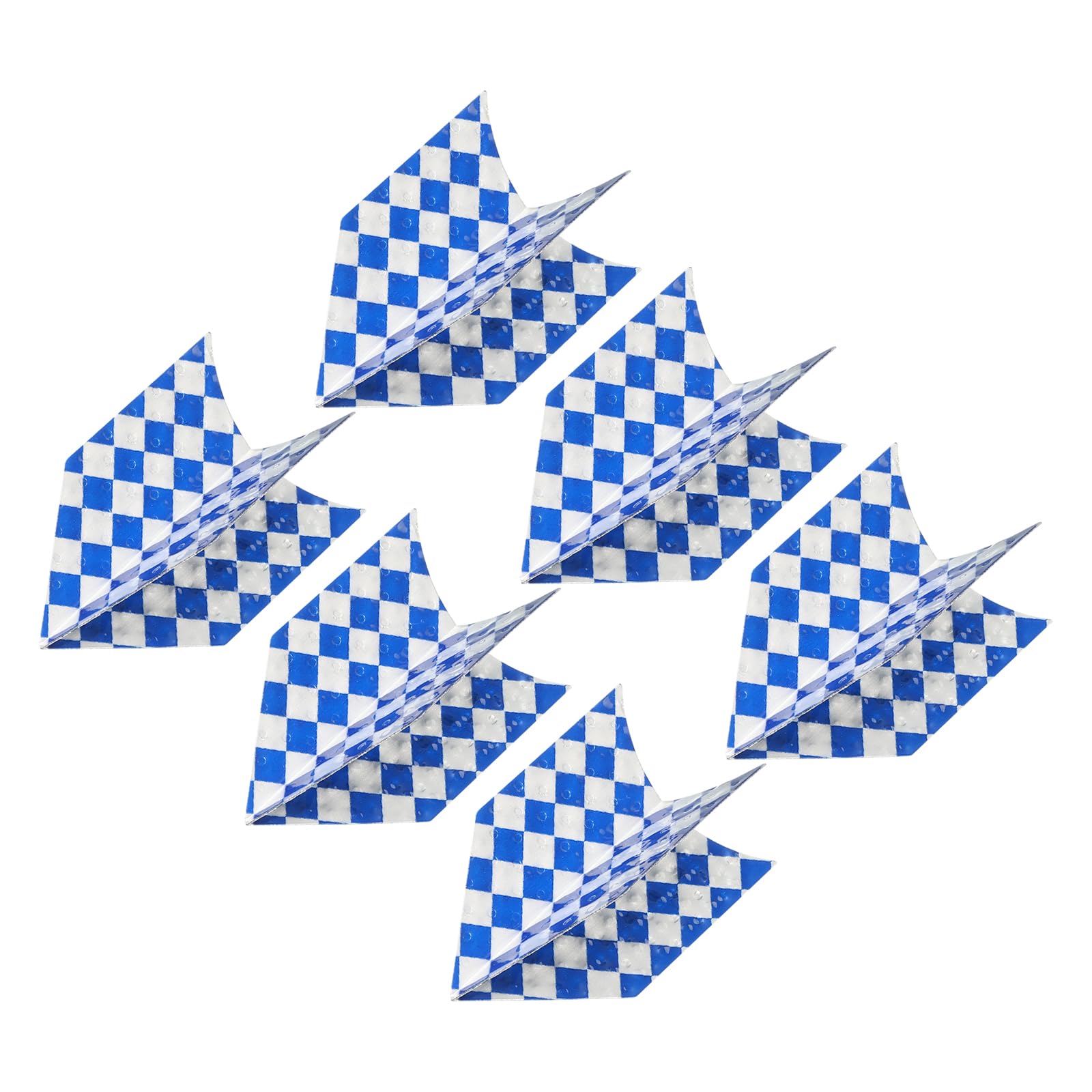 PATIKIL Slim Dart Flights, 6 Pack PET Unique Design Dart Accessories for Steel Tip Dart and Soft Tip Darts, Dark Blue Silver Tone