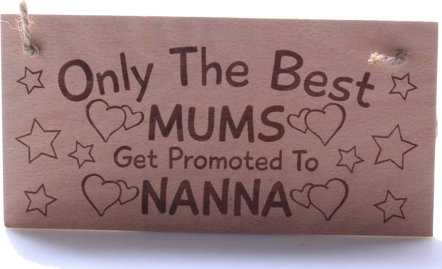 Red Ocean Only The Best Mums Get Promoted To Nanna Plaque Wooden Mothers Day Sign Mother Grandmother Grandma Granny Nan Mum Gift Present - Image 4