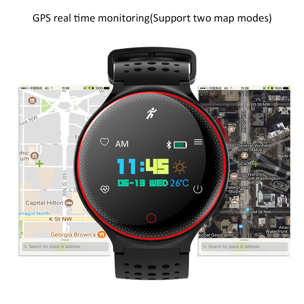 Kivors Pulsera Deportiva Inteligente Salud, IP68 Impermeable ...