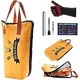 BBQ Blanket for Resting Meat, PANIED Smoker Meat Resting Blanket, Reusable Meat Resting Bag, Wide Mouth Easy to Portable & Clean, BBQ Blanket for Large Brisket/Ribs/Turkey/Pork (21in)