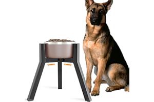 SHAINFUN Raised Dog Bowl Stand for Large Dogs 11" Height Adjustable Width 7-10.6" Single Tall Elevated Dog Bowls Stand, Food & Water Feeder Holder for Large Breeds (Bowl Not Included)