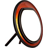Lumie Halo | 10,000 Lux Light Therapy Lamp for Winter Blues Relief, Mood Boost, and Energy | Adjustable Brightness and Color Temperature | Simulates Natural Sunlight | Black/Copper