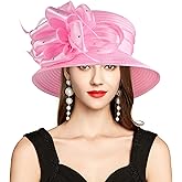 Bucket Hats for Women Ladies Girls, Autumn Winter Sun Hats, Fascinator Hat for Derby Kentucky Church Tea Party Bridal