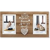 Aremdys Loss of Dog Sympathy Gift, Pet Memorial Frame in Memory of Dog Pet Remembrance Memorial Gifts for Dogs Cats, Dogs Picture Frame of Double 4×6 Photo for Pet Lover