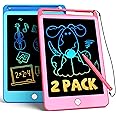 TEKFUN 2 Pack LCD Writing Tablet for Kids, 8.5 Inch Blue+Pink Doodle Board Drawing Board Drawing Tablet with Lanyard, Educational Kids Easter Toddler Toys Birthday Gift for Boys Girls 3-12 Years Old