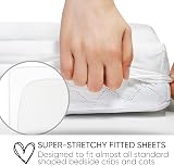 Bloomsbury Mill 140x70cm Cot Bed Sheets Twin Pack Organic Cotton White view 5