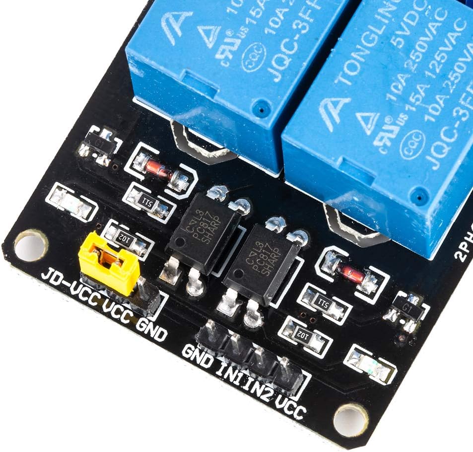 MCIGICM 2 Channel DC 5V Relay Module for Arduino UNO R3 DSP ARM PIC AVR STM32 Raspberry Pi with Optocoupler Low Level Trigger Expansion Board: Home Audio & Theater