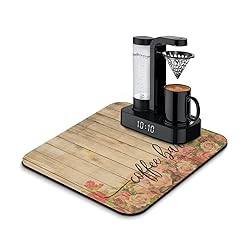Coffee Bar Mat Accessories for Countertop Absorbent