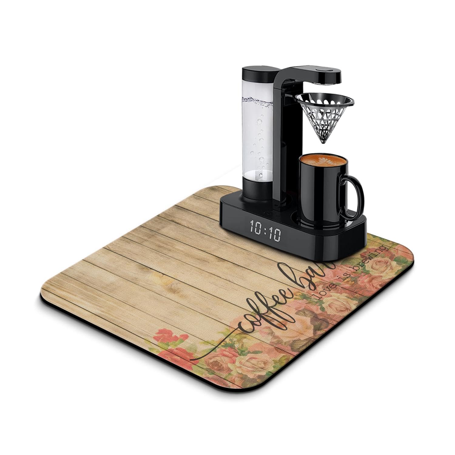Coffee Bar Mat Accessories for Countertop Absorbent