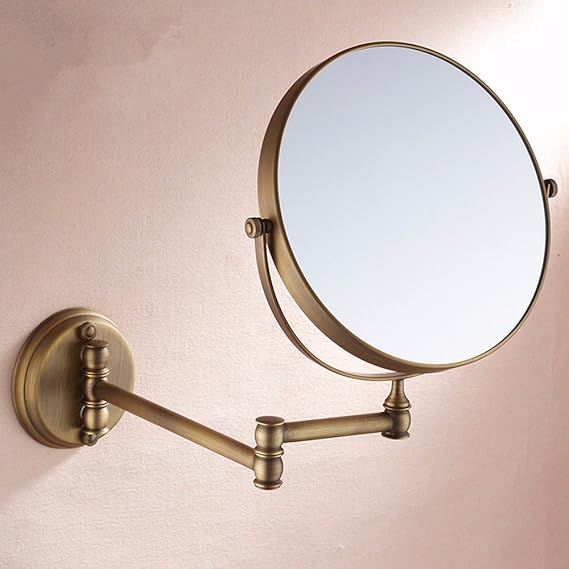 Antique copper twosided mirror retractable bathroom mirrors Fold Up