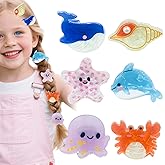 6PCS Cute Small Mini Sea Animals Hair Claw Clips Ocean Beach HHair Accessories for Women Girls Thin Hair