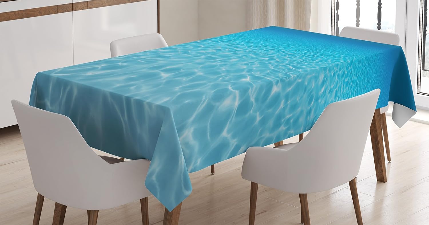 Ambesonne Ocean Tablecloth, Tranquil Underwater Scenery