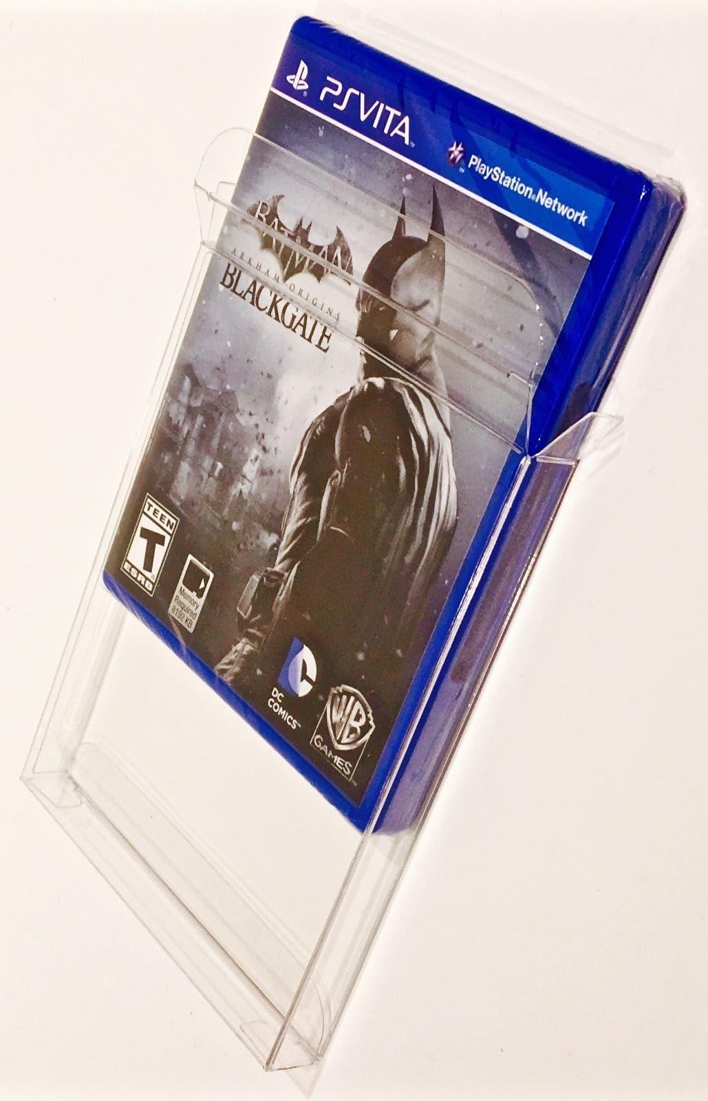 Link-e : Pack of 10 Plastic Protective Cases Compatible with Sony PS Vita Console Game Box (Playstation Vita), Transparent/Green, Label
