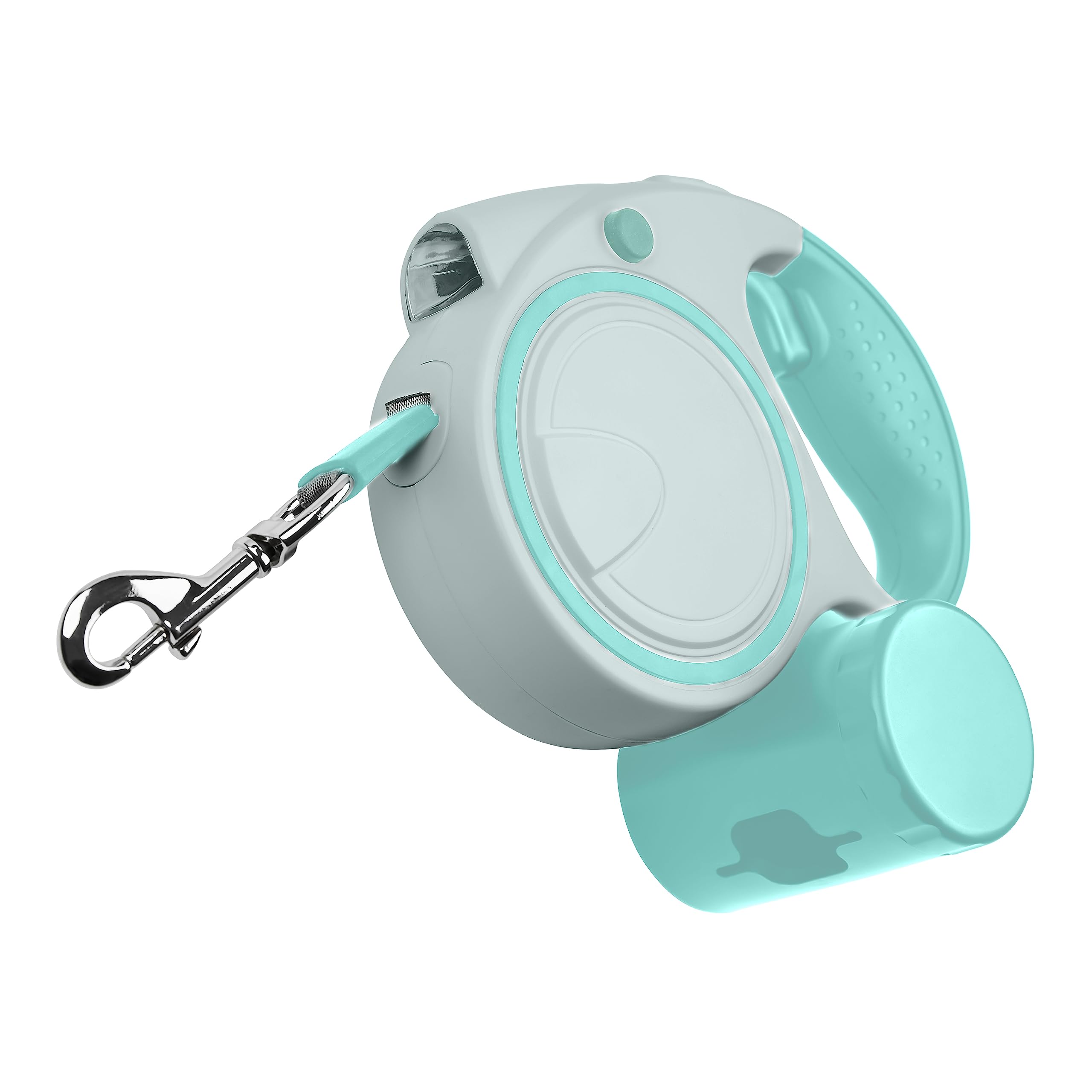 Ultra Green Extendable Dog Lead 5m with LED Light & Waste Bag Holder Poo Bag Dispenser Strong Retractable Leash for Large Dogs, Long Training Lead for Small Medium Large Dogs Flexi Leads Reflective