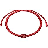 Talisman Tibetan Handmade Lucky Bracelet,Red/Black Infinity Protection Bracelet, Surfer String Wrap Bracelet for Men, Women, Forever Friendship
