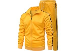 GXAMOY Men's Athletic 2 Pieces Tracksuit Casual Full Zip Jogging Sweat Suit Workout Sports Set Sportswear