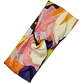 Soft Stretchy Headband, 3-in-1 Versatile Twist Style, One-Piece (Abstract Floral Neons, Child)