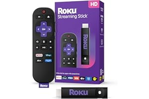 Roku® Streaming Stick™ 2025 - Dispositivo de Streaming HD para TV con Control Remoto por Voz - TV en Vivo y Gratis