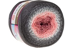 YARN ART YarnArt Flowers Yarn 55% Cotton 45% Acrylic 250gr 1094yds Multicolor Cotton Yarn Rainbow Crochet Yarn Spring Summer 2 Sport Yarn (279)