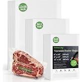 Vacuum Sealer Bags, 11"x16" Gallon, 8"x12" Quart, 6"x10" Pint, 150Pcs | Commercial Grade, BPA Free, Sous Vide Compatible, Puncture Prevention, Kitchen Essentials