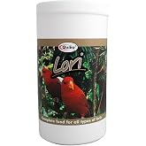 VitaKraft Quiko Lori Food Powder Mix 12.37 oz. | High Protein Nectar Formula, Specialized Lory And Lorikeet Diet, Natural Pollen, Dextrose, Easy Mixing Powder, 12.37Oz Tub.