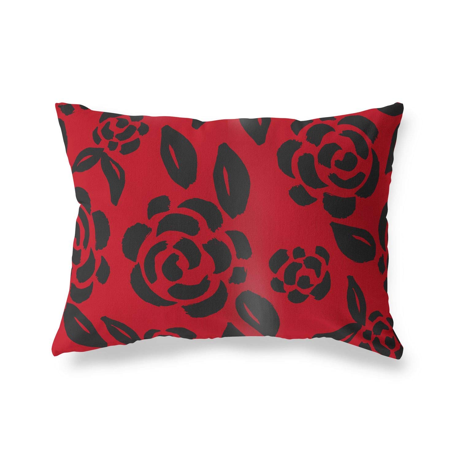 Bonamaison Decorative Cushion Cover Red & Black, Throw Pillow Covers, Home Decorative Pillowcases for Livingroom, Sofa, Bedroom, Size: 35x50 Cm - Designed and Manufactured in Turkey