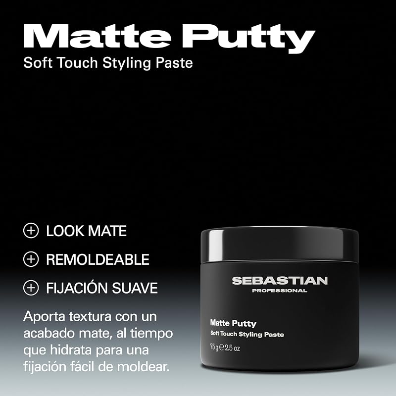 Sebastian Professional MATTE PUTTY| Pasta de Peinado con Acabado Mate (75g)