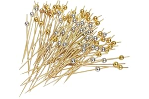 Cocktail Sticks Swizzle Picks for Fruit Sandwiches Barbeque Snacks etc Natural Bamboo Skewers for Coffee Drink Stir Stick 12 