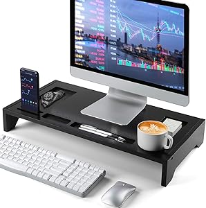 Bamboo Monitor Stand Riser 23