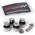 Circuit Performance Chrome Bolt-in Flush Mount Valve Stems (Set of 4)