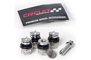Circuit Performance Chrome Bolt-in Flush Mount Valve Stems (Set of 4)