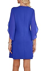 RUMIA Cocktail Dresses for Women Flutter 3/4 Sleeve