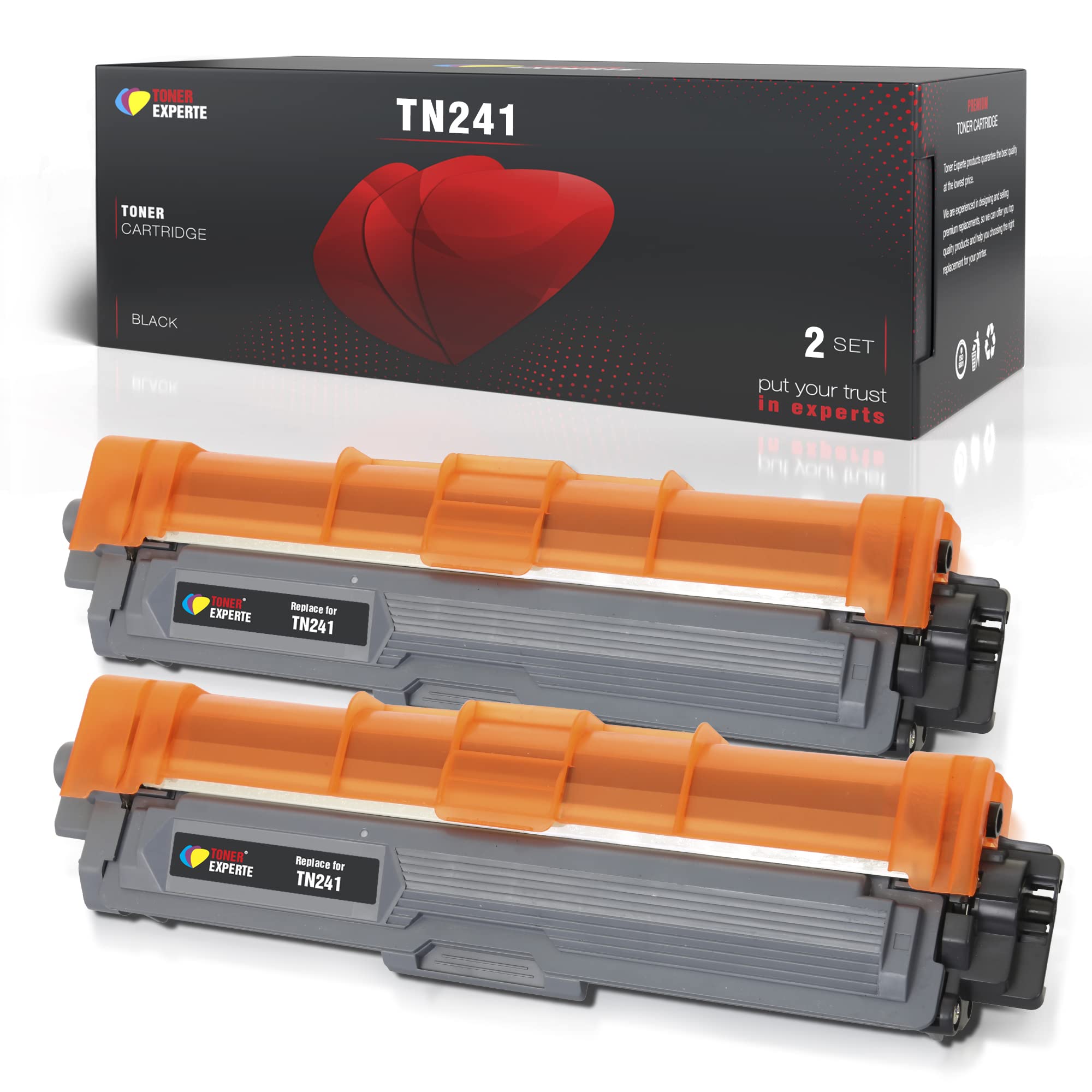 TONER EXPERTE TN241 TN-241 Toner Cartridge Replacement for Brother TN241BK TN-241BK Compatible with DCP-9015CDW DCP-9020CDW HL-3140CW HL-3150CDW HL-3170CDW MFC-9330CDW MFC-9340CDW (1 Black)