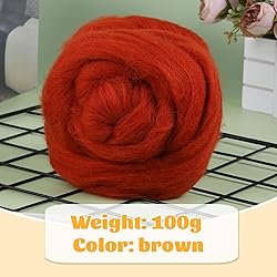 3.53oz Wool Roving Yarn, Fiber Roving Wool