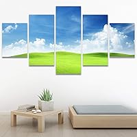 SIGNWIN 5 Panel Canvas Wall Art Modern Art Landscape Modern Multicolor Photography Relax/Calm Rocky for Home Decorations Ready to Hang - 60