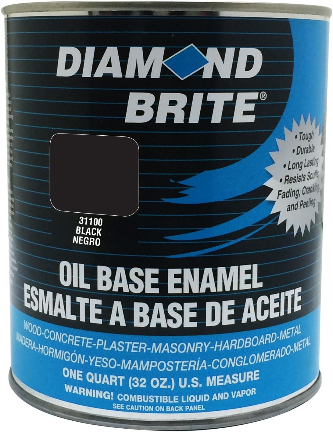Oil Base All Purpose Enamel Paint Size: 1 Quart, Color: Black