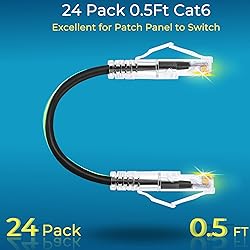 Rapink Patch Cables Cat6/ Cat6a 0.5ft