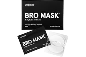 BRO MASK Under Eye Gel Pads: Cooling Eye Patches for Dark Circles and Puffiness | Hydrogel Eye Patch Set w/Bakuchiol, Green T