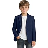 Boys Lightweight Blazer Kids Jacket Formal Slim Fit Suit Blazers for Boy Teen Casual Sport Coat for Wedding Prom