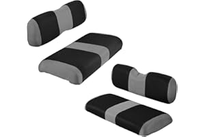 YUWEIDG0769 Universal Club Car DS Golf Cart Seat Covers Dress UP Older Golf Cart, Durable Breathable Material Front and Back Seat Cover Fit for ds, Club Car DS Seat Covers Front and Back, Black