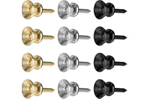 AEAOCVO 12PCS Metal Guitar Strap Button, Anti-Slipping Acoustic Guitar Strap Button for Acoustic Bass, Ukulele