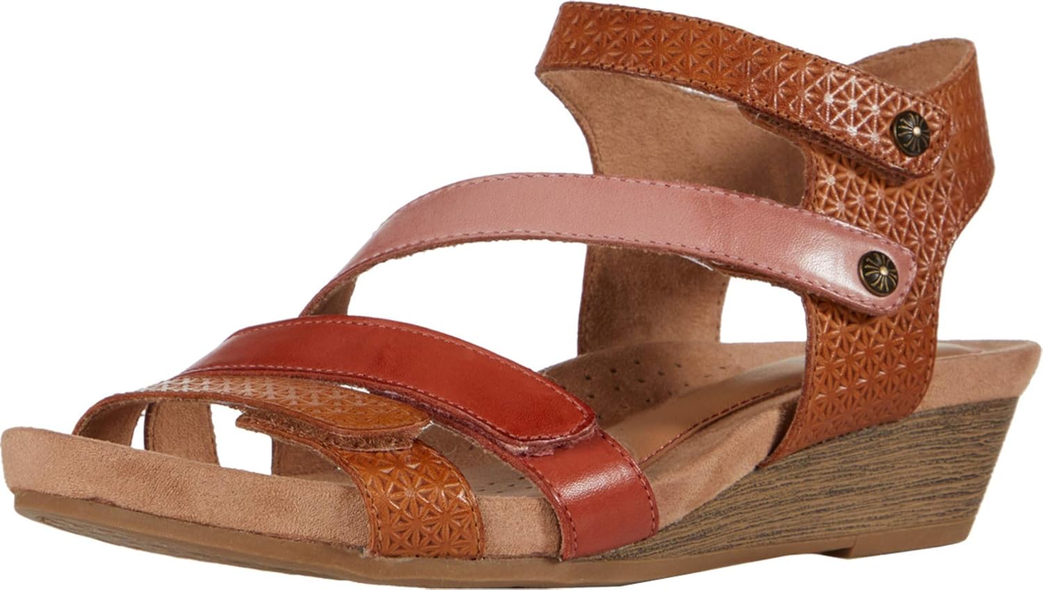 Rockport Womens Ch Hollywood 4 Str Sandals, 7.5 UK Wide, Tan Multi