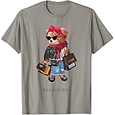 Cute Teddy Bear Shopaholic Fashionista Shopping T-Shirt