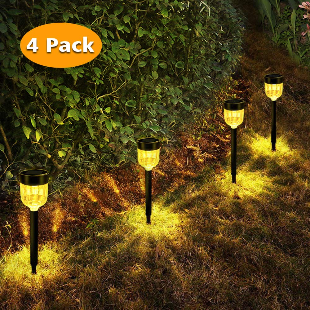 Aityvert Solar Pathway Lights Outdoor Garden Landscape Warm White eBay